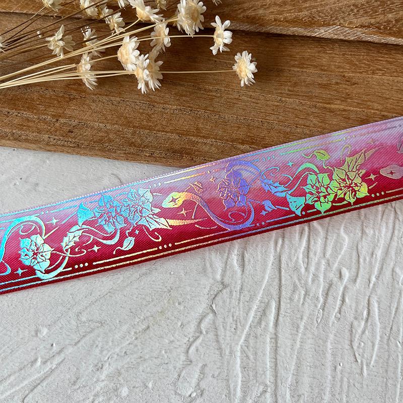 2,5 см x 4,5 м/рулон Упаковочные ленты Декоративные Разноцветные Брошь Значок Рисунок горячего тиснения Головной убор Шляпа Мультяшная Подарочная коробка