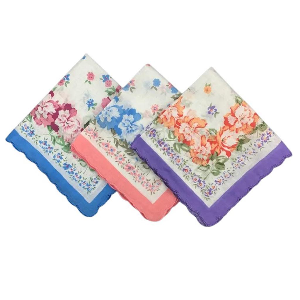 Floral Pattern Handkerchief for Women Wedding Handkerchief Pocket Handkerchief for Bride Groom Wedding Gift