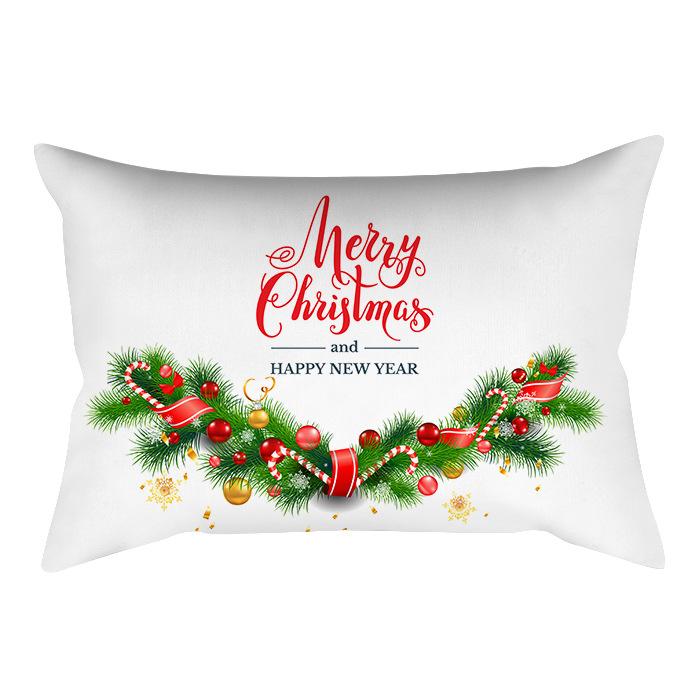 Рождественская поясная наволочка для домашнего дивана, новогоднее праздничное украшение, наволочка 30x50 см
