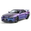 1:24 Ниссан Скайлайн GTR R34 Спортивный Автомобиль Литой Металлический Модель Автомобиля Настольное Украшение Компьютерное Коллекционирование Хобби Подарки Другу