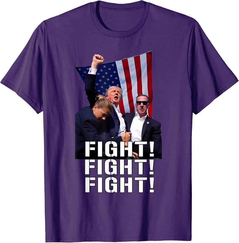 Trump Fist Pumped Fight Pray For Trump America Unisex T-Shirt