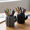 3D Printed Cactus Pen Holder Green Plant Makeup Brush Organizer Desktop Storage Pot  School Decor