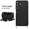 Coque pour Samsung Galaxy A57 5G, Protection Silicone Anti-Rayure Antichoc avec Cordon Noir