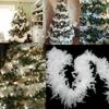 2m Natural Feather Boa Strip Xmas Ribbon Party Garland Decor Christmas Tree White Diy Craft Wedding Supplies Grament Accessaries