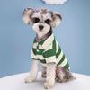 Dog Short Sleeved Shirt Casual PoloStriped T-Shirt Summer Clothing for Puppies