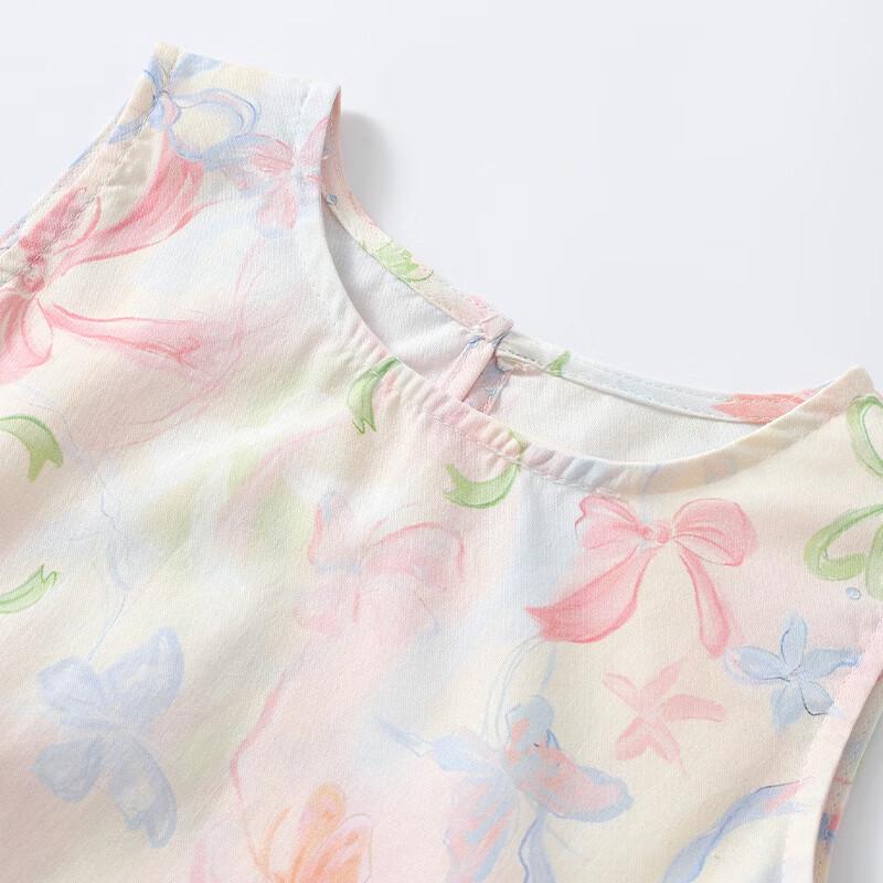 Snoopy Girls' Bowknot A-Line Summer Dress