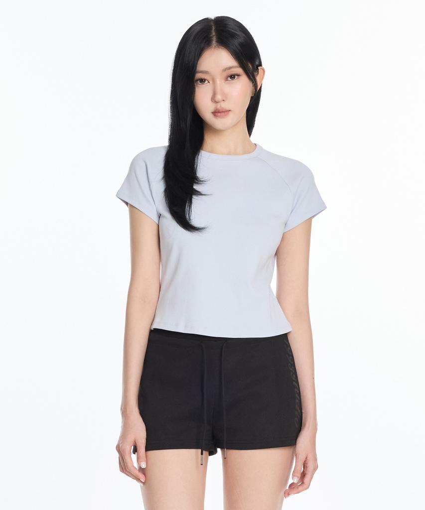 1993STUDIO W Basic Raglan Crop Slim T-Shirt (3 Colors)