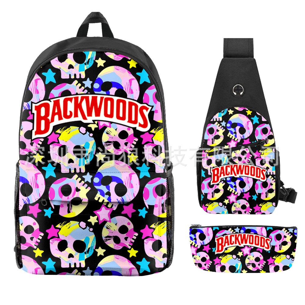 Школьный рюкзак для ученика Backwoods Рюкзак Сумка через плечо Школьная сумка Рюкзак большой емкости Водонепроницаемый рюкзак