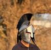Leonidas Helmet: Blackened Medieval Knight, 18-Gauge Steel