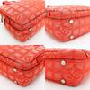 Used CHANEL Handbag New travel line COCO Mark Jacquard nylon/leather Red Shoulder