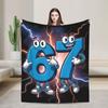 67 Шесть Семь 6-7 Забавное Итальянское Мозголомное Печатное Одеяло Для Мужчин Женщин Теплое Уютное Пушистое Пледы для Дивана Несколько Размеров