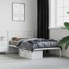 VidaXL Metal Bed Frame with White Headboard 90x190 Cm 352521