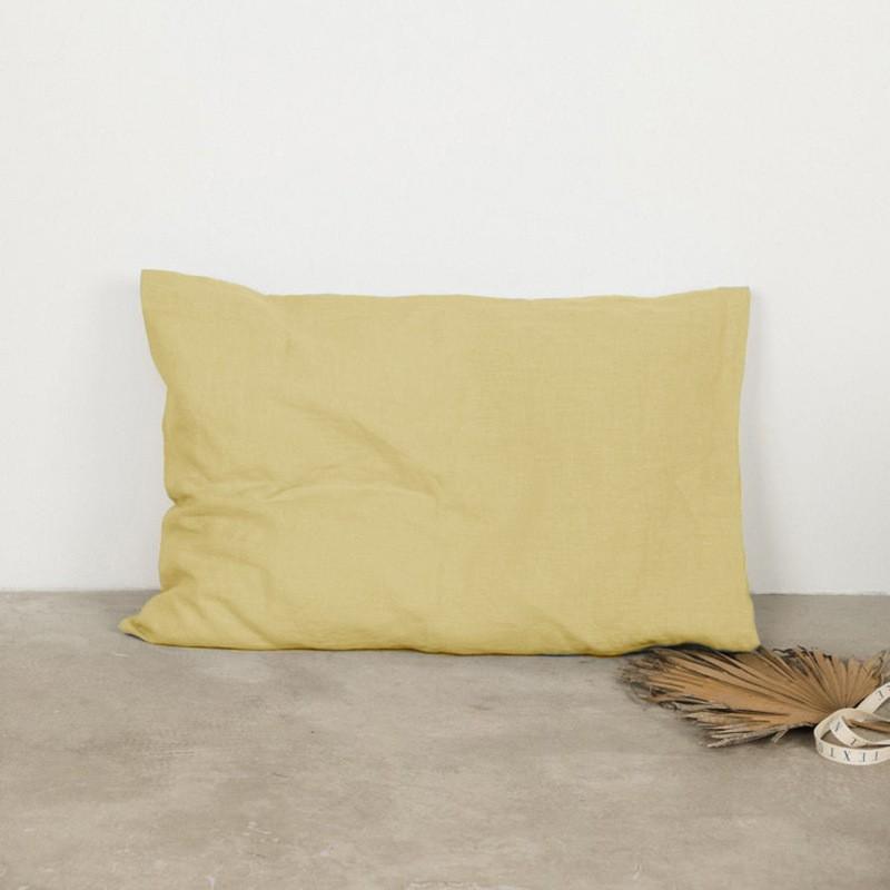 Natural Hemp Pillowcase 48x74cm Breathable Linen Cotton Blend Single Envelope Style Modern Minimalist Bedding
