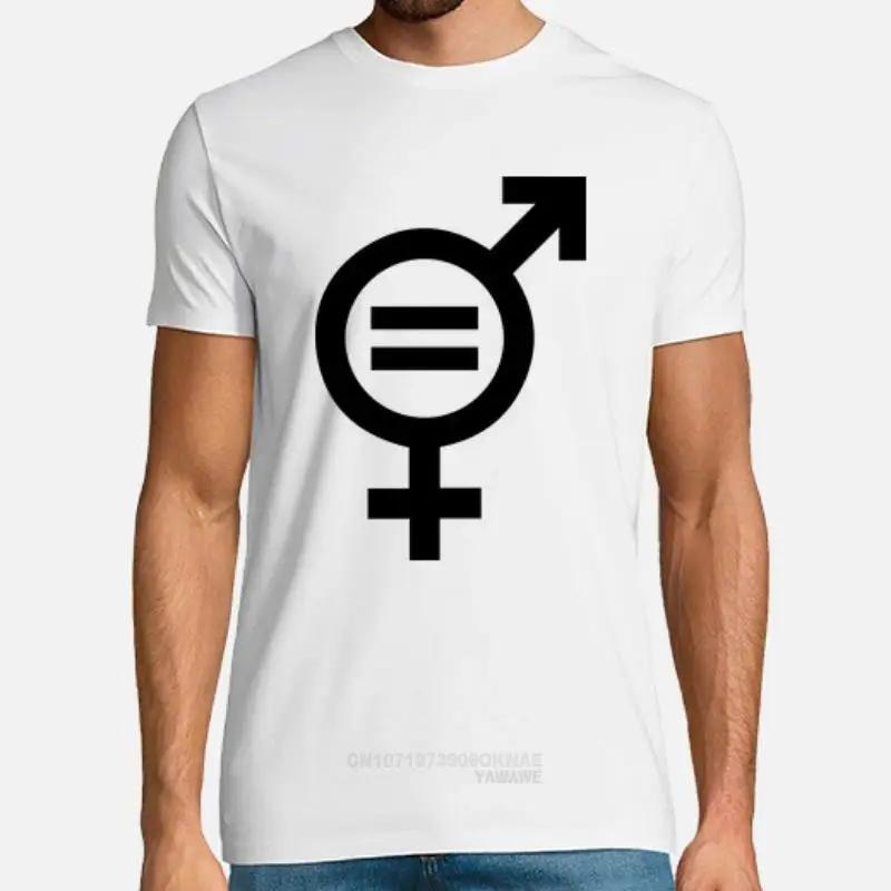 Men and Women Equality Graphic T Shirts Funny Streetwear Vintage T Shirt Hipster Creative Ropa Mujer