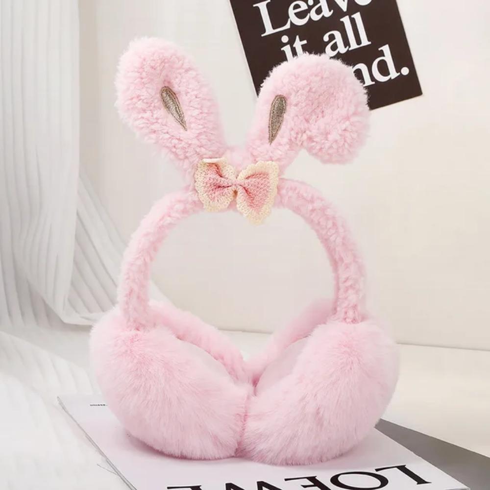 Милые плюшевые зимние теплые наушники, уши-непромокаемые, складные утеплители для ушей, подарки для девочек на осень и зиму, подходят для ежедневных прогулок