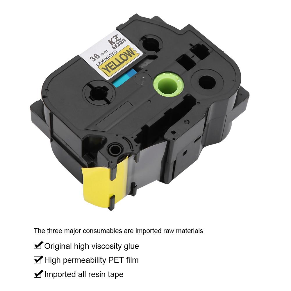 36mm Label Maker Laminated Label Tape Fit for   PT-9700PC PT-9800PCN PT-3600