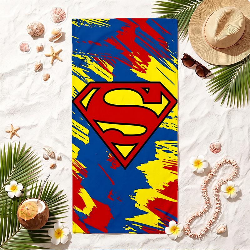 Superman Soft Beach Towel Stylish Beach Pool Towel for Summer Seaside Vacation Travel