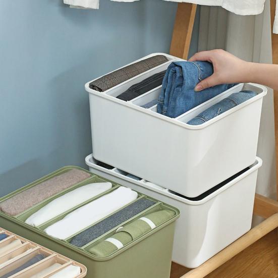 Многослойный ящик для хранения одежды большой емкости, пластиковый практичный регулируемый чехол для хранения одежды для дома