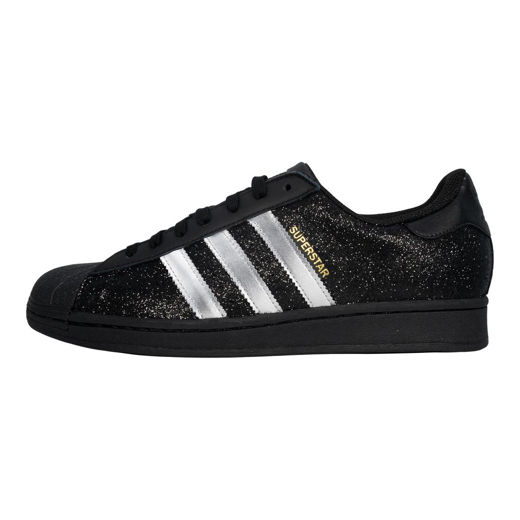 adidas Оригинальные SUPERSTAR Нескользящие Легкие Низкие Кеды для Скейтборда Унисекс Черный Серебристый EG4959(Команда133-)
