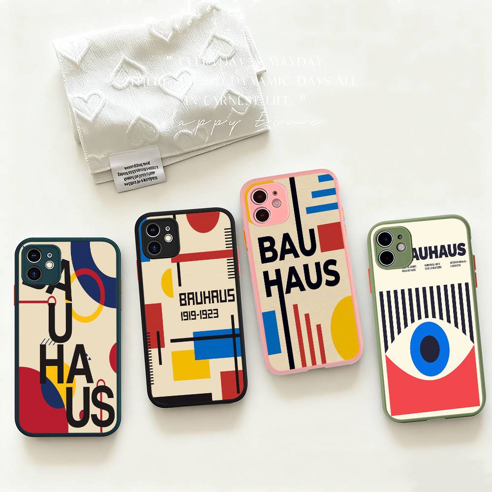 B-Bauhaus Fashion Retro Art For IPhone 16 15 14 13 12 11 Pro Max X XS MAX Plus Translucent Black Phone Cover