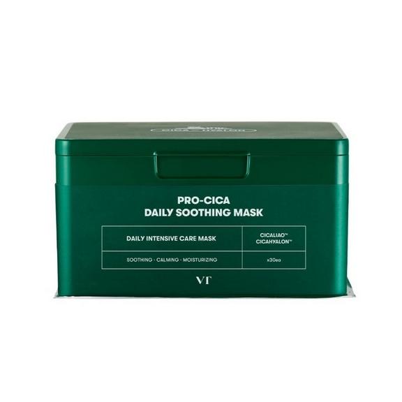 VT CICA Daily Soothing Mask 30 шт. Тканевая маска, Уход от прыщей ( Ежедневное успокаивающее / жизненно важное значение / коллаген / Reti-A