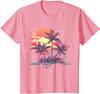 Retro Palm Trees Beach Sunset Tropical Summer TShirt