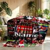 Custom Name Personalized football team Print Blankets, Home Decor, Bedroom, Sofa, Camping, Couch, Gifts for Birthday Christmas