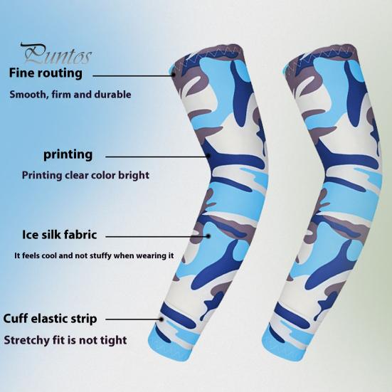 Рукава для детей Защита от ультрафиолетового излучения Охлаждающие компрессионные рукава для мальчиков и девочек Летние тонкие нарукавники для бега, езды на велосипеде, спорта на открытом воздухе