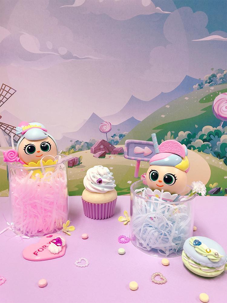 Toytron Игровой набор «Хлебный парикмахерская» для украшения мини-кексов - Пастельный бонбон и сахарная вата