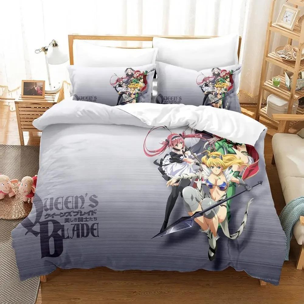 Queen Blade Bedding Set Single Twin Full Queen King Size Bed Set Adult Kid Bedroom Duvet Cover Sets 3D Print Anime Bed Sheet Set