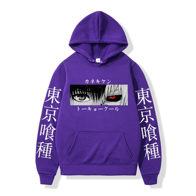 Tokyo Ghoul Аниме Мужские толстовки с капюшоном Пуловеры Толстовки с графическим принтом Кен Канеки Мужские толстовки с капюшоном Уличная одежда