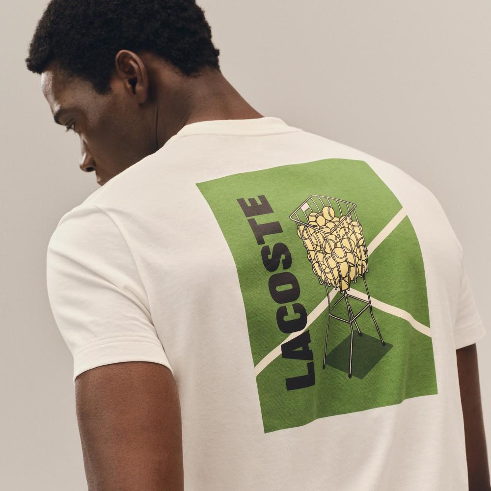 [lacoste] Men's Tennis Heritage Graphic T-Shirt TH4762-56G001