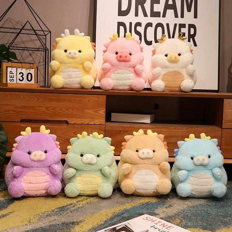 Pig Dragon Plush Toy Cartoon Animal Stuffed Doll Bedroom Decoration Gift Kids