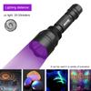 LED Flashlight Hunting UV 395NM/Blue Light Torch Professional Tactical Night Scout Light Set Fish Light USB Rechargeable Torch