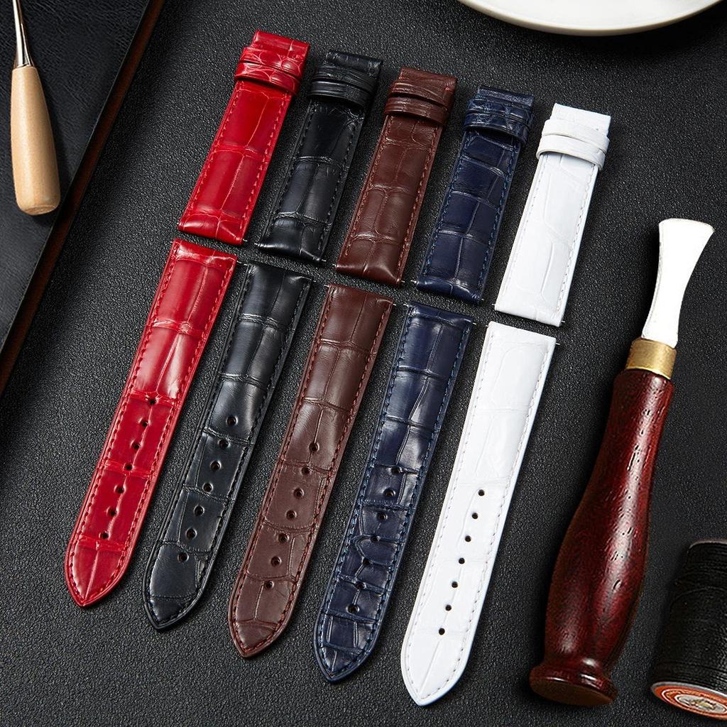 BINLUN Часы из натуральной кожи ручной работы из кожи крокодила, сменный ремешок из классической кожи с быстросъемным механизмом, с розово-золотым ремешком, узор, ремешок, унисекс, выпуск,