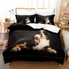 Cute Dog Cat 3D Print Bedding Set Comfortable Skin-Friendly Lovey Therapeutic Twin King Duvet Cover Set For Kids Boys Girls Gift
