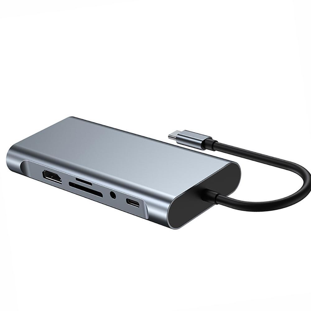 Адаптер USB C HUB Type C 4K 30 Гц HDMI-совместимый VGA RJ45 Lan Ethernet SD/TF PD 87 Вт Док-станция для ноутбука для MacBook Pro Air Разветвитель USB 3.0