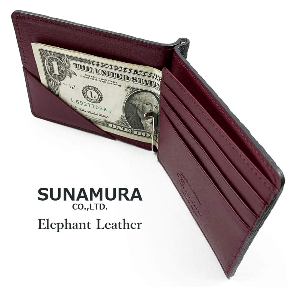 3 SUNAMURA Sunamura Сделано в Японии Высококачественные ножницы для купюр из слоновой кожи Двойной складной кошелек Зажим для денег [TAKKA Shoji] [Все цвета] (ly1100) (Шоколад)