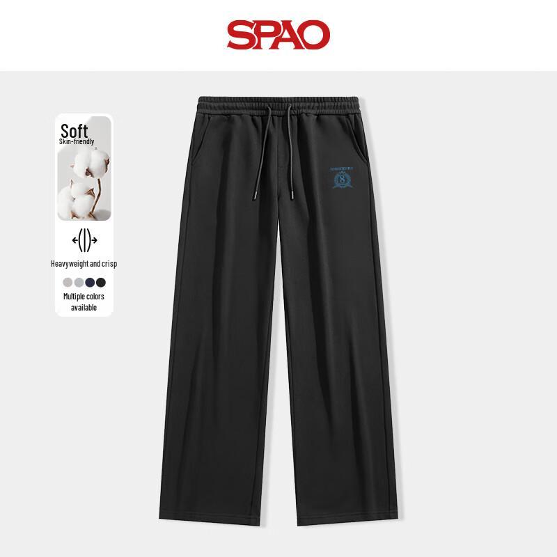 SPAO Women's 2025 Autumn Casual Straight Wide-Leg Pants