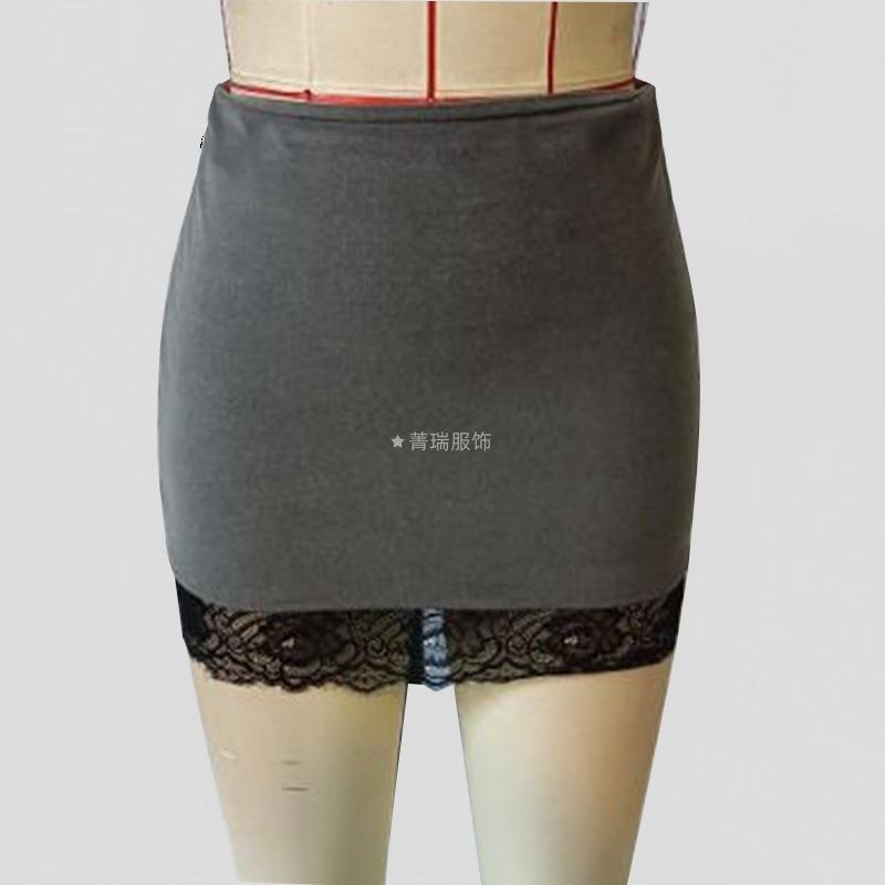 Юбка-трансформер с высокой талией и кружевом в стиле пэчворк