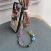 Crystal Phone Wrist Strap 30cm+5cm Detachable Anti Theft Phone Strap Chain Keychain Beaded Lanyard