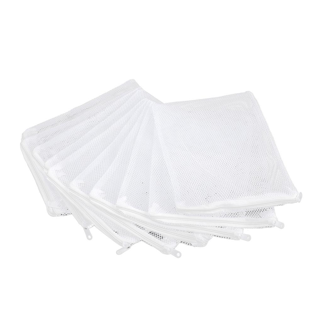10PCS Aquarium Filter Media Bags Large Mesh Nylon Net Filter Bags with Zipper for Activated Carbon Ceramic Rings