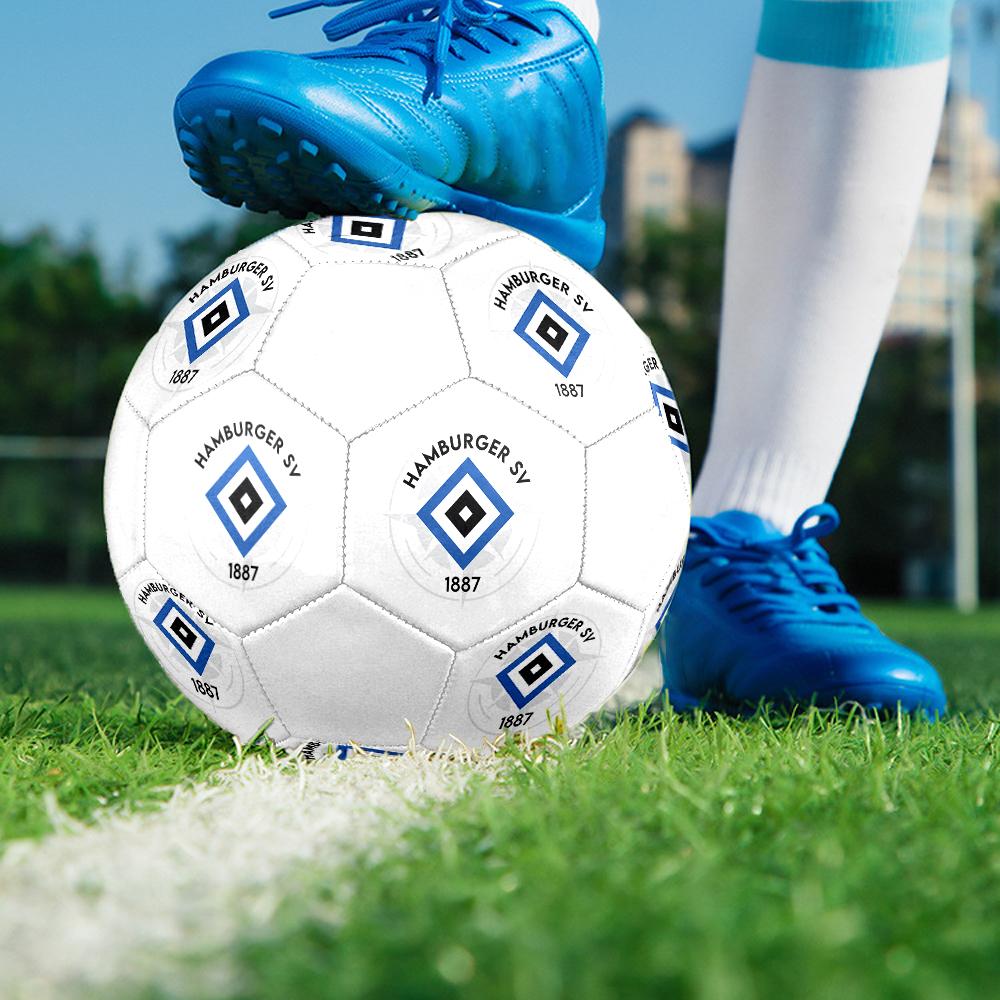 Hamburger SV HSV size5 Soccer Ball, colorful, suitable for all ages, machine-stitched, PVC material, competition grade,durable and high bounce