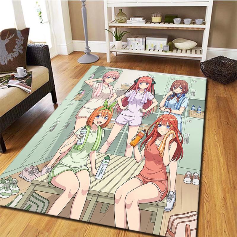 The Quintessential Quintuplets Carpet Rug For Living Room Bedroom Home Sofa Decoration Kids Play Nonslip Floor Mat