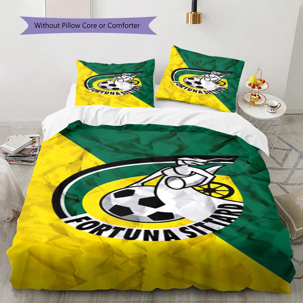 Fortuna Sittard Pattern Bedding Set Quilt Cover Pillowcase Home Decor Gift (1 * duvet cover + 2 * pillowcase, without core)
