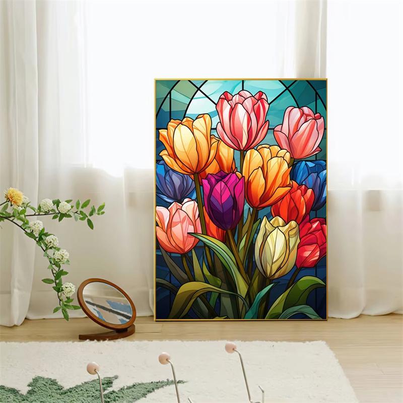 5D Diy Алмазная картина Витражное искусство Подсолнух Мозаика Вышивка Полный комплект из стразов для вышивки крестом Домашний декор Подарки