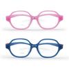 Детские оптические очки Закругленная квадратная оправа Размер 41 Эластичный фиксатор ремешка Гибкие гнущиеся Мальчики Девочки 2-3 года