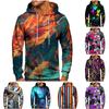 Мужская свободная толстовка с капюшоном с принтом, мужская повседневная модная спортивная толстовка