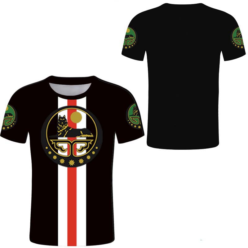 Summer Round Neck 3D Chechen Themed Graphic Print Top Fashionable Casual Short Sleeved Men's T-shirts