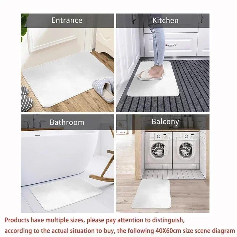 Ocean Themed Retro Map Doormat Octopus Mermaid Sailboat Floor Mat Suitable for Living Room Bedroom Bathroom Entrance Doormat